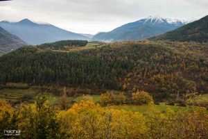 paisaje de montañas en otoño